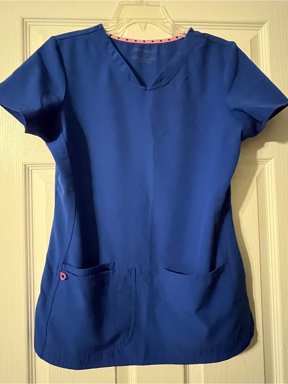 HeartSoul Women's V-Neck Scrub Top in Royal Blue
